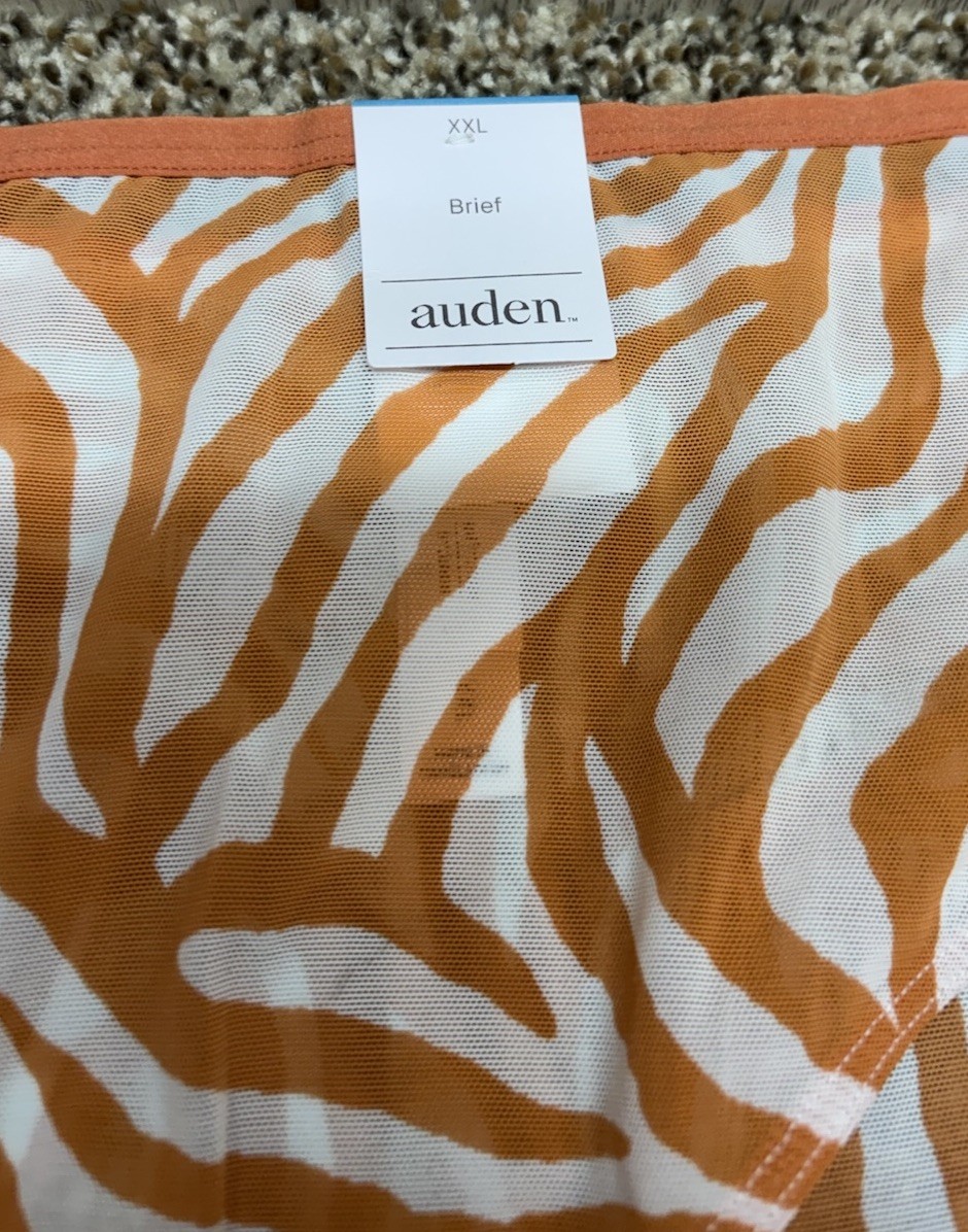 Auden Orange Brief Panty. Size: XXL.