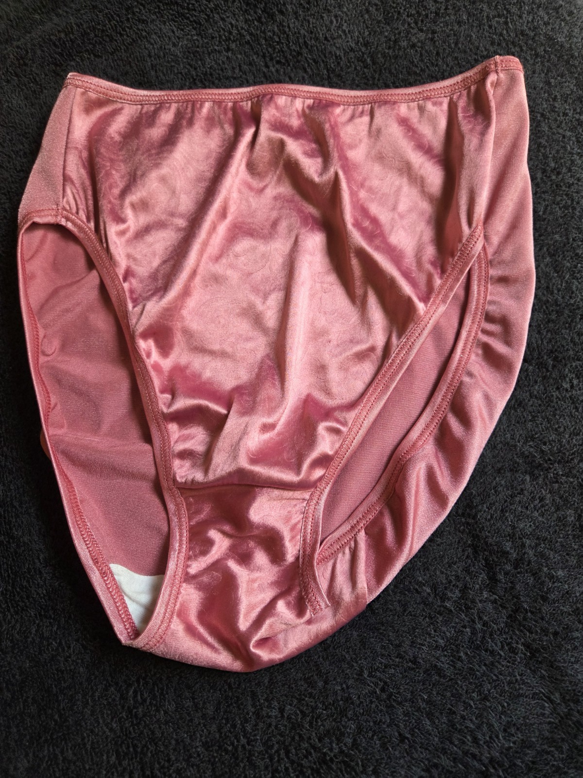 NEW Vintage Second Skin Silk Mauve Hi Cut Panty Brief Small 5