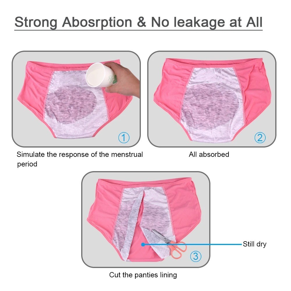 Women 5Pc Leakproof Underwear Incontinence Protective Discreet Leak Proof Pants