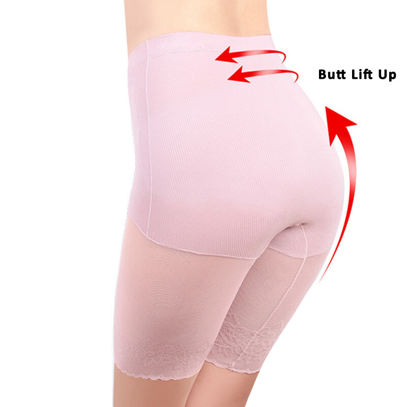 Plus-Size Long Leg Anti Chafing Thin Sexy Lace Slip Shorts Thigh Rub Large Thigh