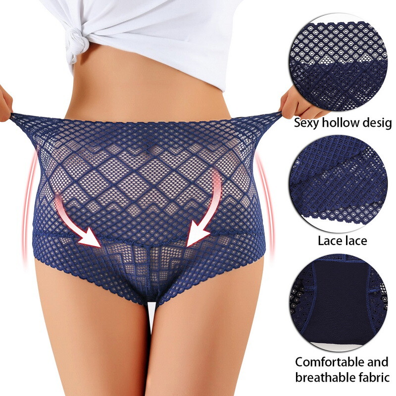 Women High Waist Lace Seamless Underwear Panties Knickers Lingeries Briefs