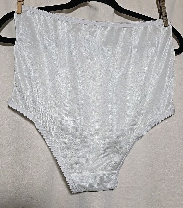 High Cut Panty XL Panties White Nylon Briefs