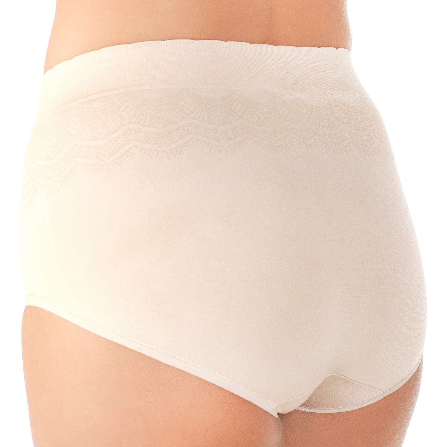 Vanity Fair No Pinch, Show Seamless Brief Panty 13170 Damask Neutral Sz.9/2XL
