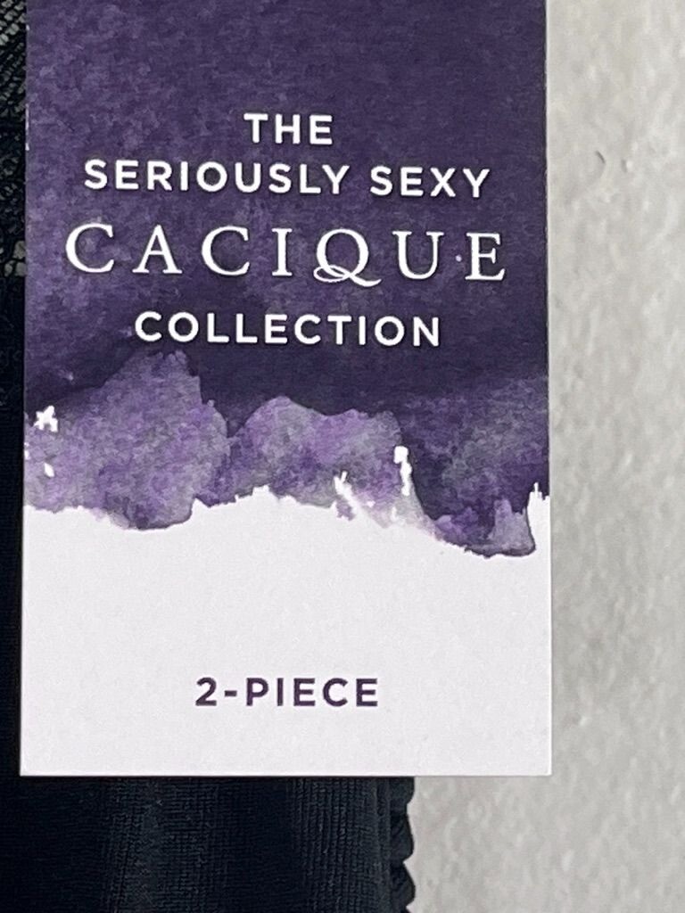Cacique Intimates Teddy 26 Black Tank Lace Shorts Neutral Sexy Honeymoon Retro
