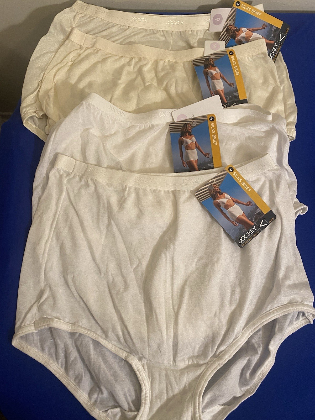 Vtg NOS 4 Pairs Jockey Silks Brief Panties Naked 2001 Women’s Size 6