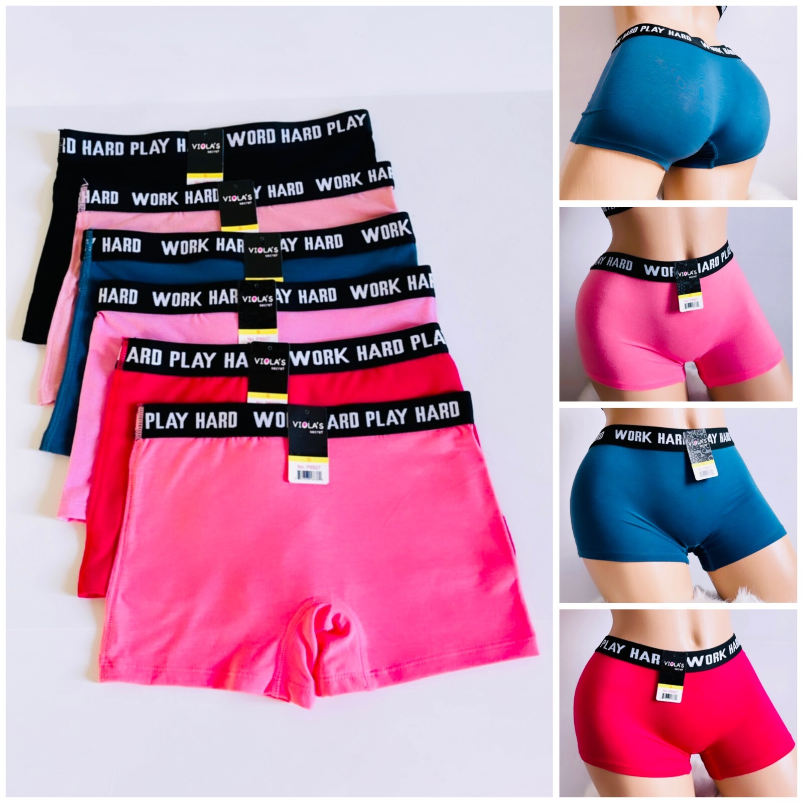 3or6Pack Women’s Sports Cotton Boxer Shorts BoyShorts Yoga Fitness Gym 8927 S~3X