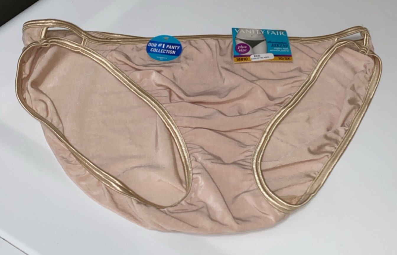 Vanity Fair Nylon panties Illumination double string bikini size 10/3XL 18810