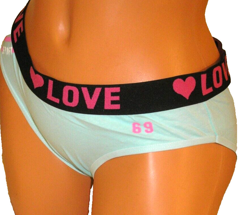 Panties Lingerie 69 Love Sport Light Blue Bikini XL / XXL Adult Gift