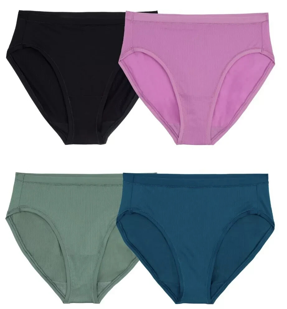 Fruit of the Loom Getaway Women’s Briefs Mesh SZ 5 Small 4-Pk Cooling Quick Dry