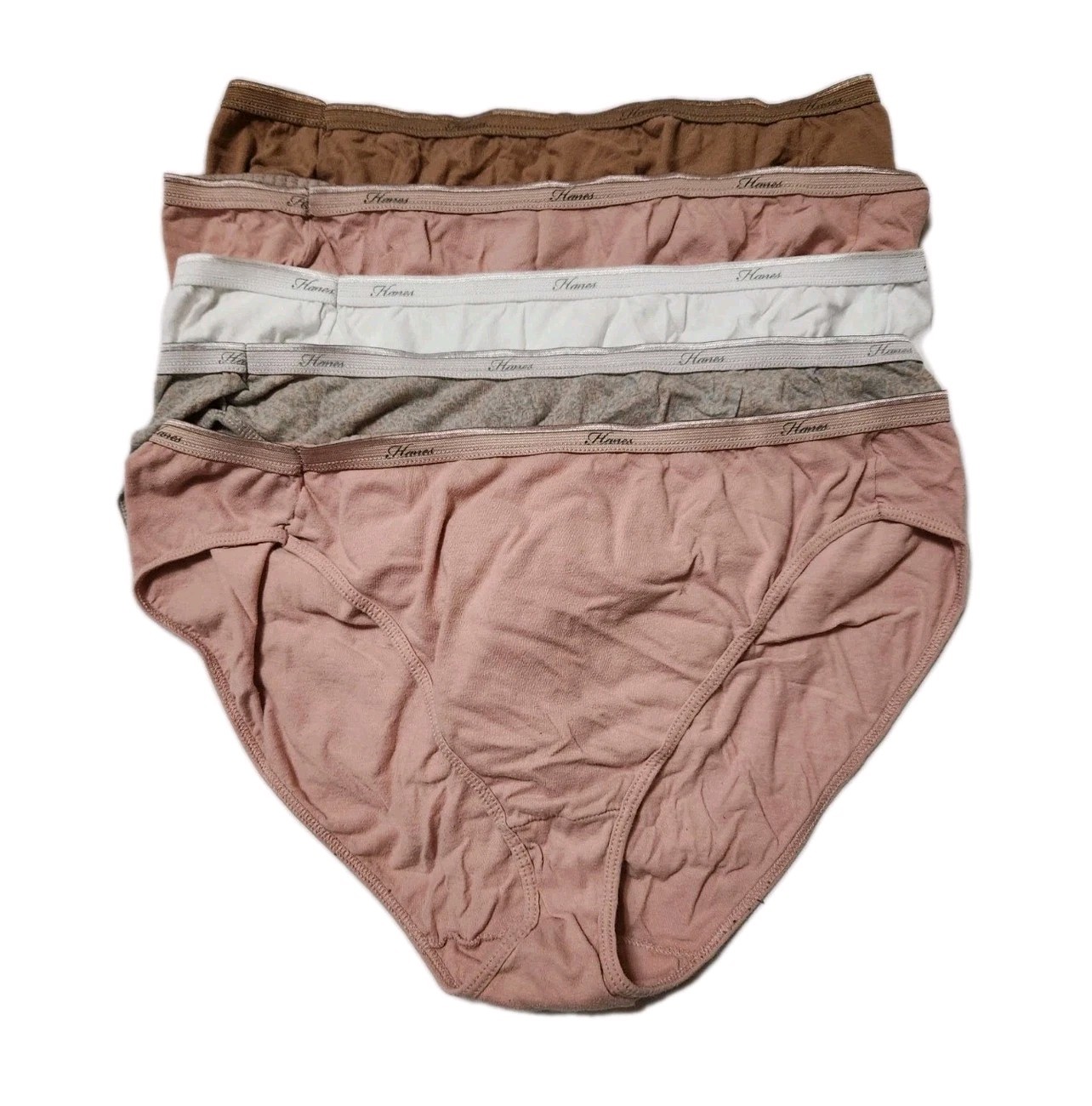 Hanes Cotton Tagless Hi-Cut Panties Assorted Colors 9 Pack Women’s Size 3XL