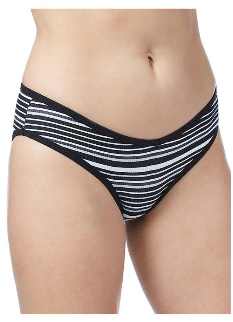 NO BOUNDARIES Juniors XL (15-17) Ribbed Cotton Cheekini Cheeky Panties • Stripes