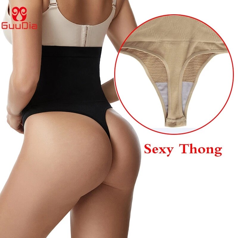 Tummy Control Girdle Briefs Seamless Thong Shaper Waist Slimming Shapewear Panty