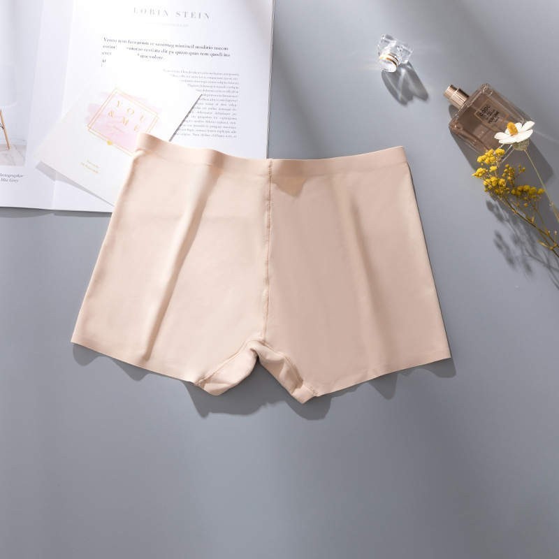 Ladies Boxer Panties Ice Silk Seamless Mid Waist Briefs Knickers Shorts 3 Pack