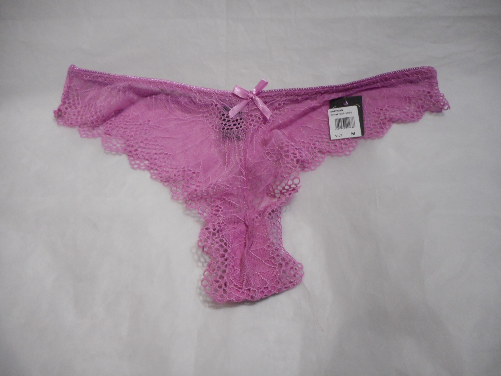 Frederick’s Of Hollywood Purple Lace Tanga Panty Small,Medium, & Large