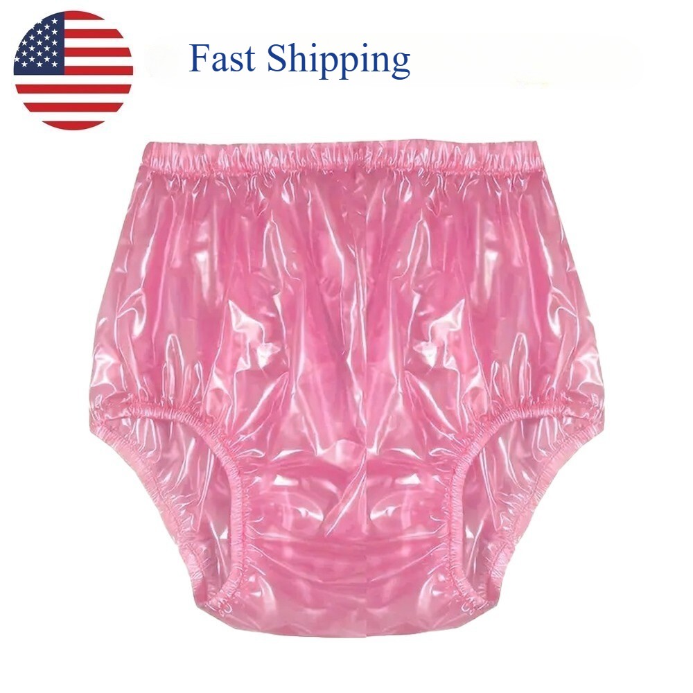 Pink Plastic Pants Adult DIAPER NAPPY Incontinence Waterproof Underwear
