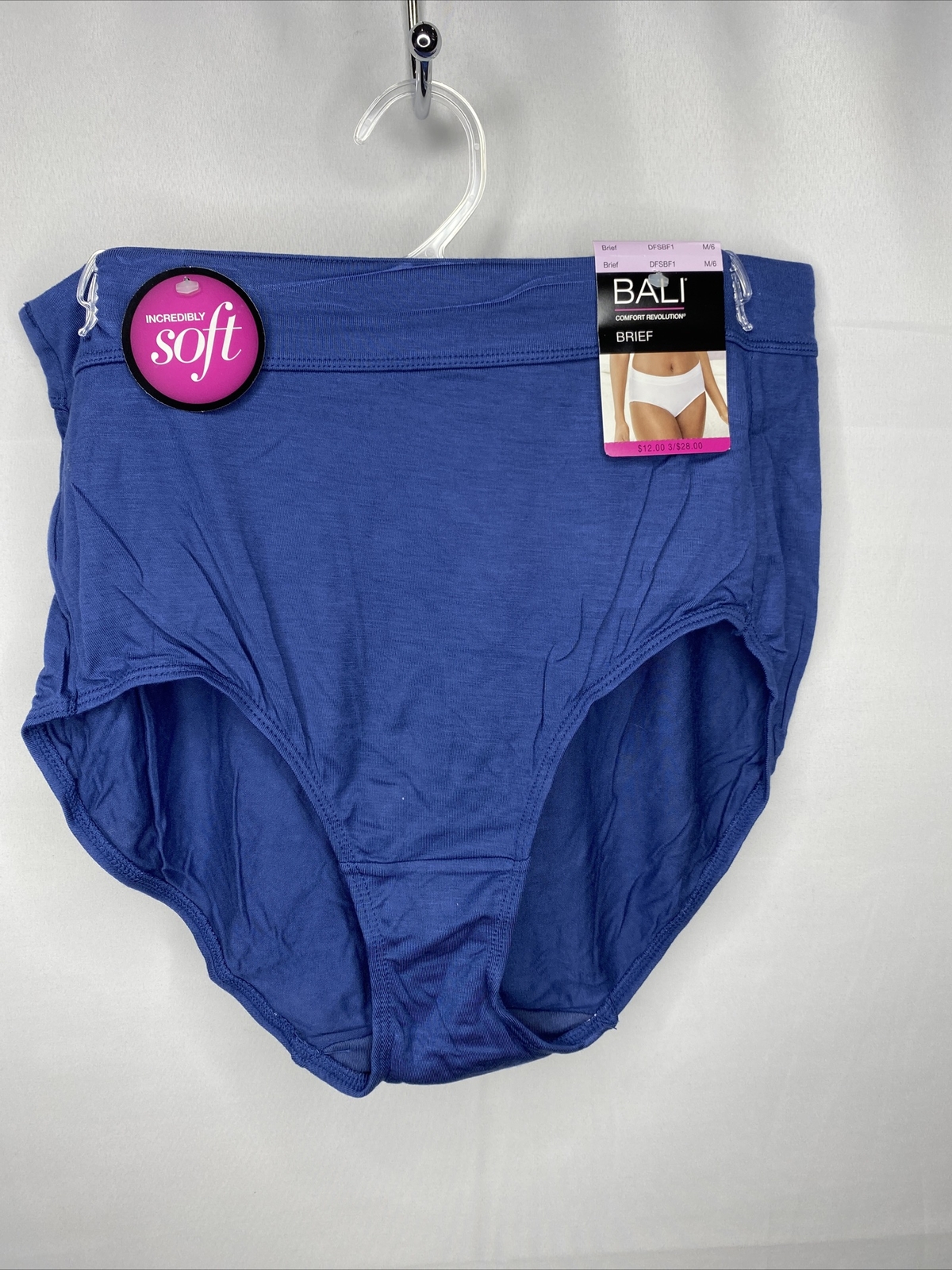 NWT BALI BLUE COMFORT REVOLUTION BRIEF DFSBF1 PANTIES SZ M/6 #377A