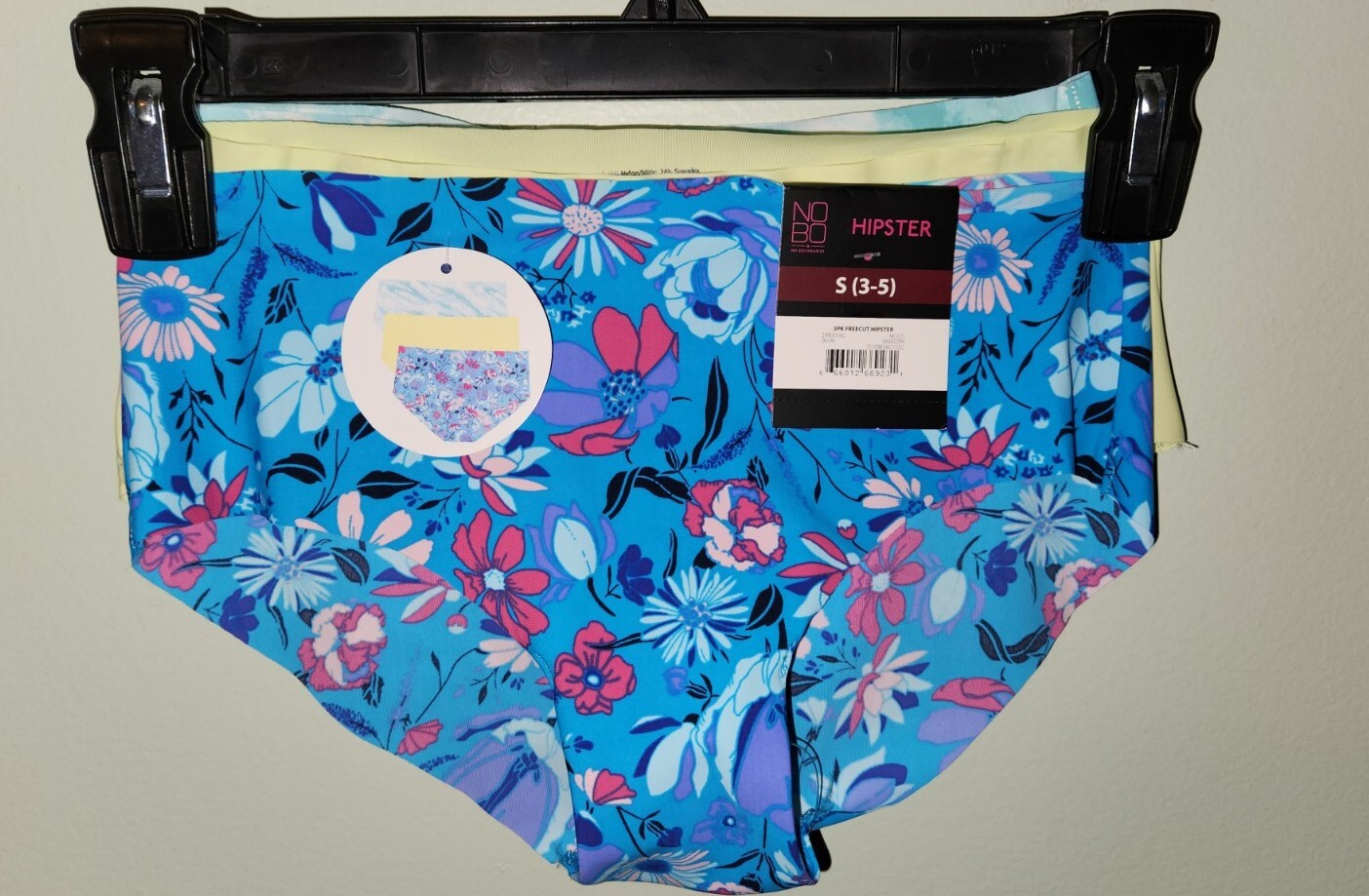 No Boundaries Women’s SMALL (3-5) Freecut Hipster Panties 3 PACK Blue #10722