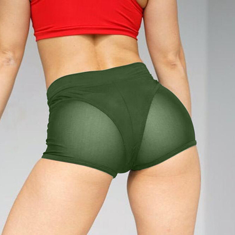 2 Packs Lot Womens High Waist Sports Shorts Gym Workout Yoga Hot Pants Panties