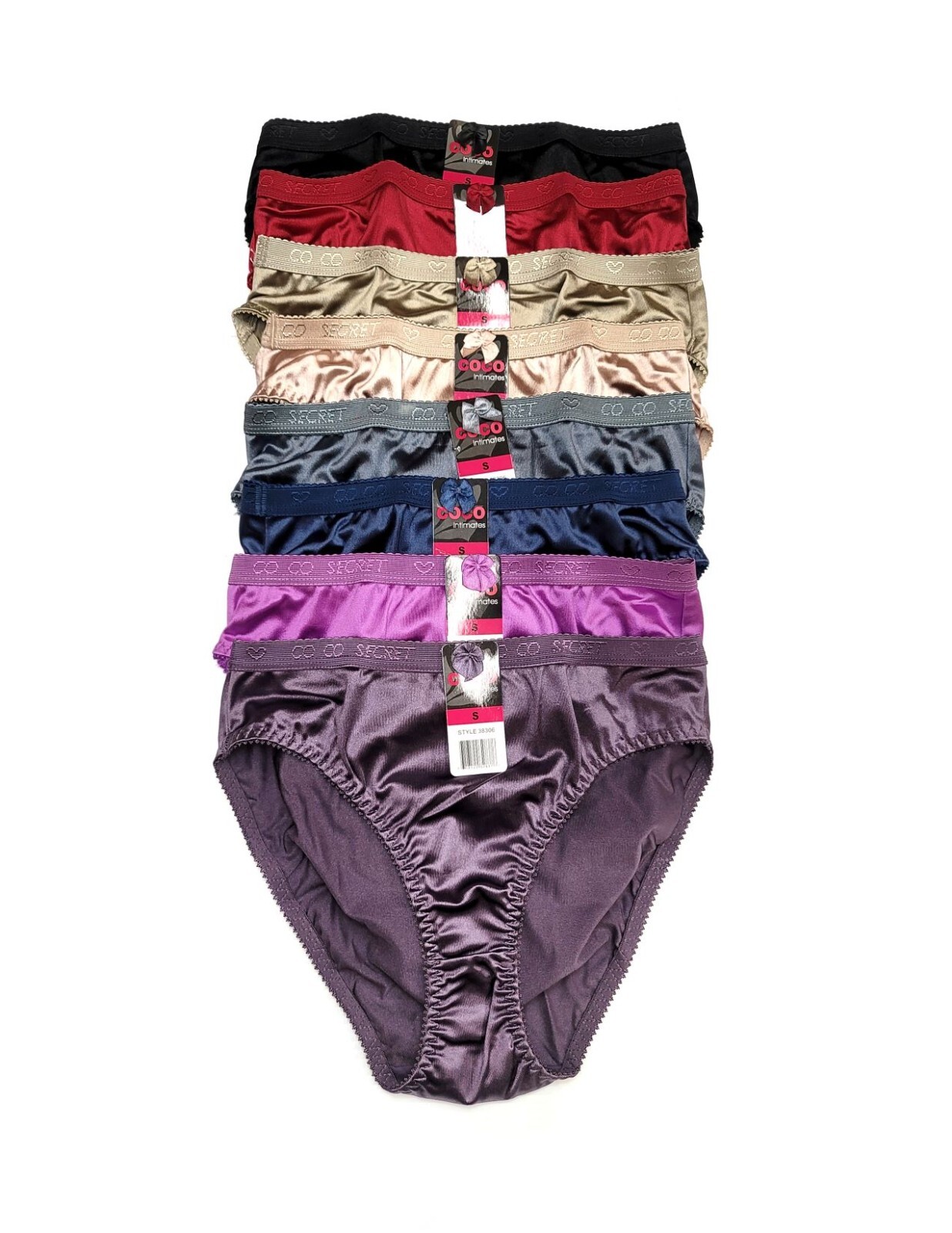 Coco Shiny Smooth Comfort Satin High Cut Full Coverage Bikini Panties Underwear