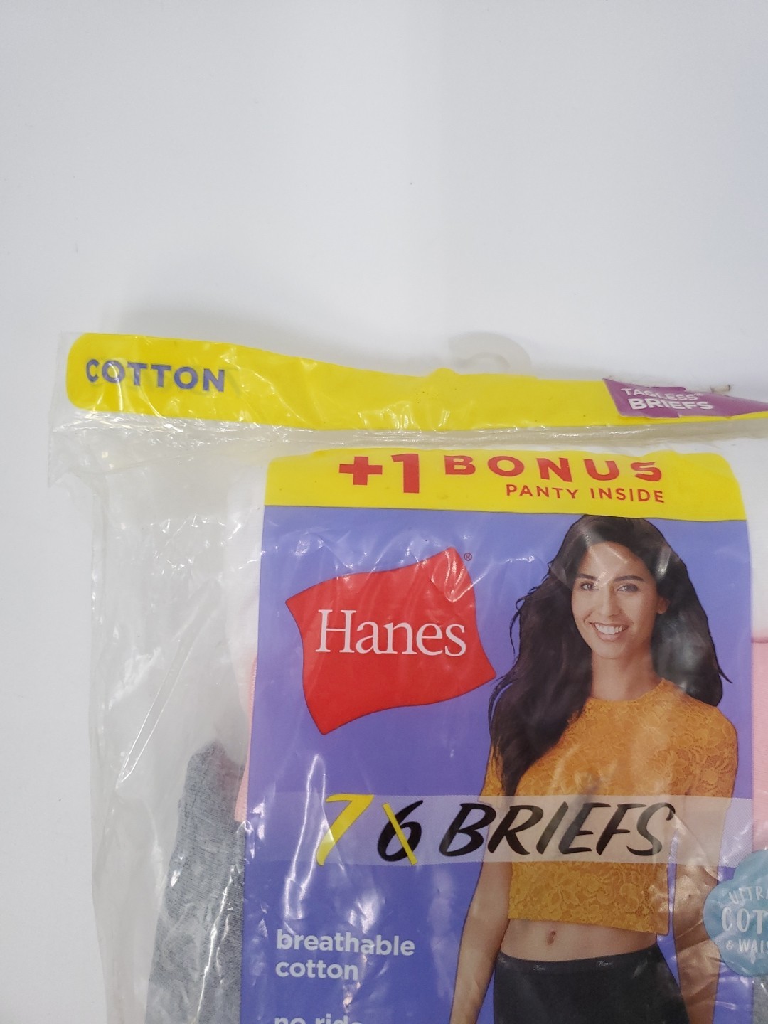 Hanes Tagless Breathable Cotton Briefs Multicolored Size 10 7 Panties NOS Sealed