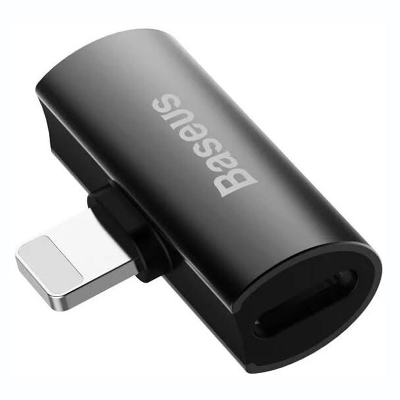 Baseus iP Male to Dual iP Female Adapter L46 in Black - Image 3