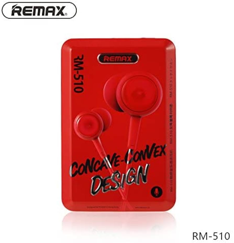 REMAX RM-510 Red Edition Earphone: 3.5mm Jack, Premium Sound, Tin Box Packaging