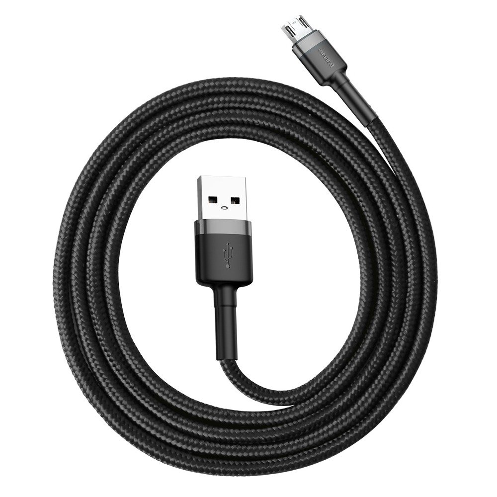 Baseus Cafule Cable USB for Micro 2.4A - 1m Gray + Black - Image 2